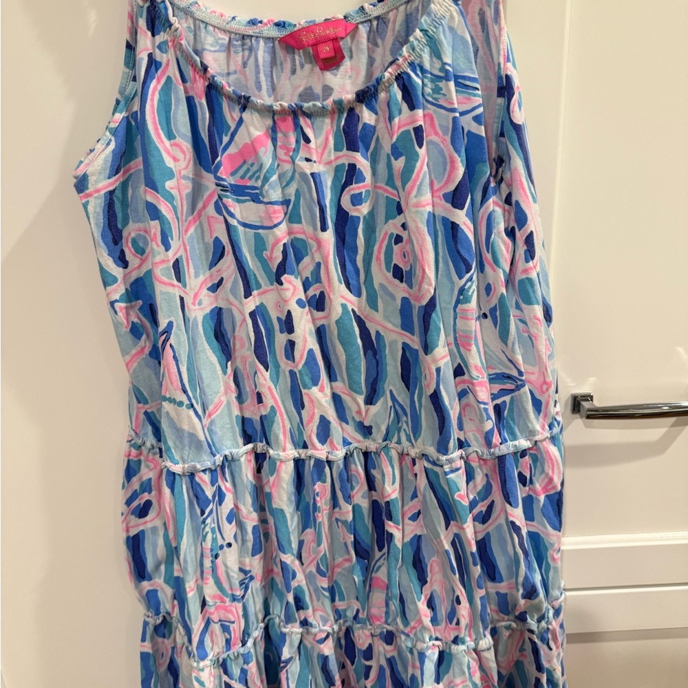 Lilly Pulitzer Blue and Pink Patterned Top